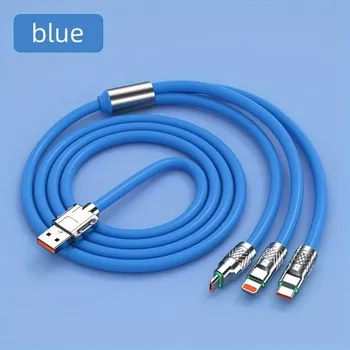Сверхбыстрый зарядный кабель USB Type-C мощностью 120 Вт для iPhone и других устройств на полной скорости, цифровые кабели оранжевый