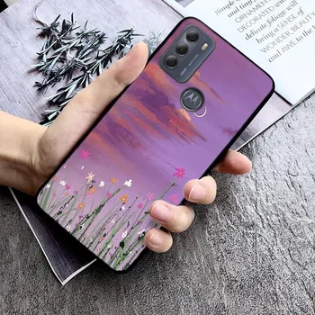 Чехол для телефона с ручной росписью и цветами для Motorola Moto Edge 20 Edge 20 Lite E7 Power E40 E20 One Action G10 G Play G22 G52 G60 E32 G8 Moto Edge 20