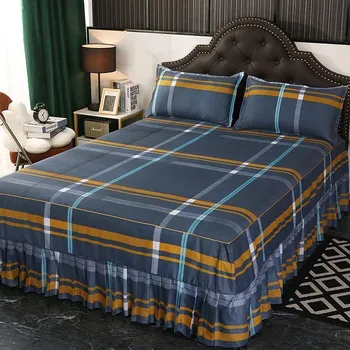 Anti-slip bed skirt single piece single double bed cover bed sheet Simmons protective cover universal bed 120x200 3pcs