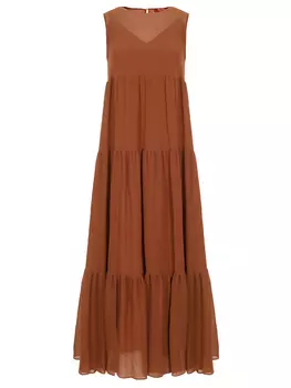 Платье из хлопка и шелка MAX MARA