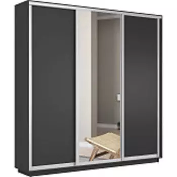 Шкаф Экспресс Трио ЛДСП зеркало ЛДСП 220х45 | 240 см