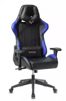 Кресло игровое Бюрократ VIKING 5 AERO черный/синий (VIKING 5 AERO BLUE)