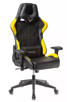 Кресло игровое Бюрократ VIKING 5 AERO черный/желтый (VIKING 5 AERO YELLOW)
