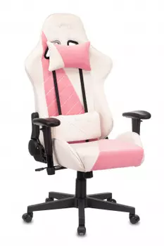 Кресло игровое Бюрократ VIKING X белый/розовый (VIKING X PINK)