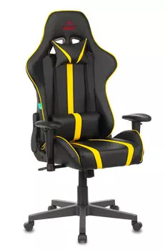 Кресло игровое Бюрократ VIKING ZOMBIE A4 черный/желтый (VIKING ZOMBIE A4 YEL)