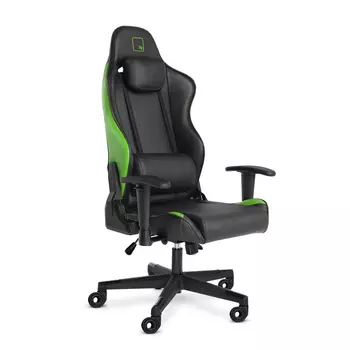 Кресло игровое WARP Sg черный/салатовый (SG-BGN)