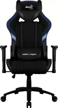 Кресло игровое AeroCool AERO 1 Alpha черный/синий (4718009153561)