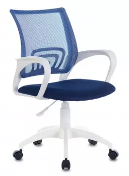 Кресло офисное Бюрократ CH CH-W695NLT белый, темно-синий (1832423)