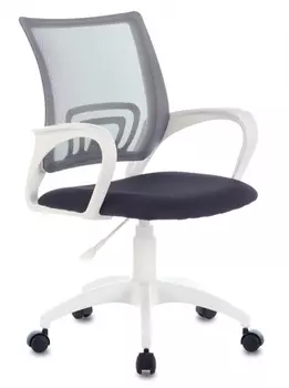 Кресло офисное Бюрократ CH W695NLT темно-серый/белый (CH-W695NLT/DG/TW-12)