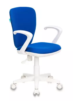 Кресло офисное Бюрократ KD-W10AXSN белый/синий (KD-W10AXSN/26-21)