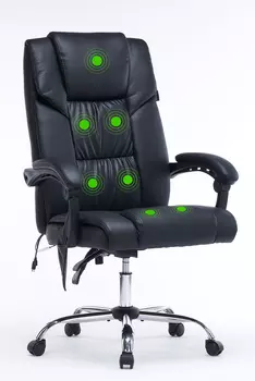 Кресло офисное CACTUS CS-CHR-OC02M-BK, вибромассаж, черный (CS-CHR-OC02M-BK)