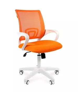 Кресло офисное Chairman 696 белый/оранжевый (00-07014838)