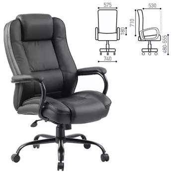 Кресло руководителя Brabix Heavy Duty HD-002 черный (531829)