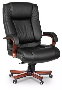 Кресло руководителя Бюрократ T-9925WALNUT черный (1215691)