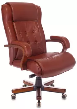 Кресло руководителя Бюрократ T-9926WALNUT светло-коричневый (T-9926WALNUT/CHOK)