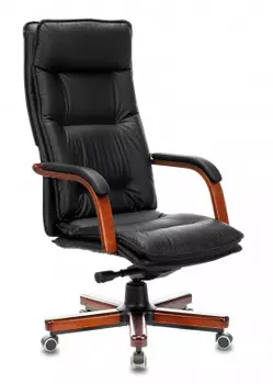 Кресло руководителя Бюрократ T-9927WALNUT черный (T-9927WALNUT/BLACK)