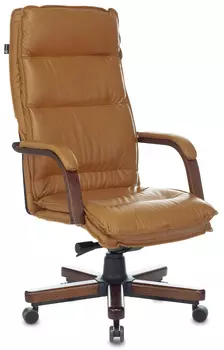 Кресло руководителя Бюрократ T-9927WALNUT горчичный (T-9927WALNUT/MUSTARD)