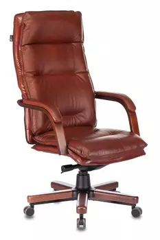 Кресло руководителя Бюрократ T-9927WALNUT коричневый (1399475)