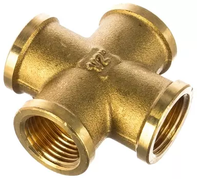 Крестовина General Fittings 1/2", ВР, латунь (51049-1/2)
