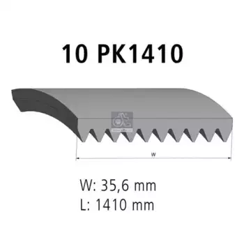 Ремень поликлиновой 1410 мм 10 ручьев DT 4.80742