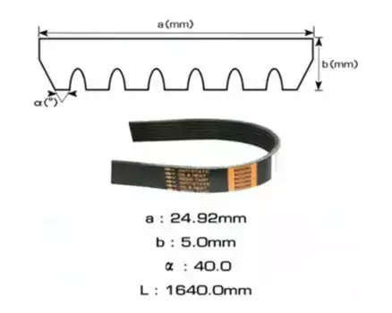 Ремень поликлиновой 1640 мм 7 ручьев DAYCO 7PK1640