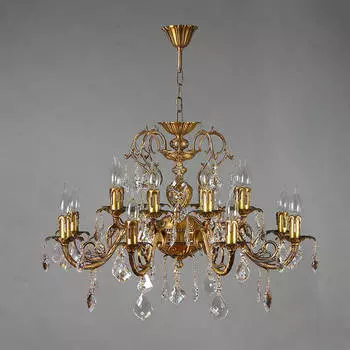Подвесная люстра Ambiente Alicante 8888/8+8 AB Leaf Crystal