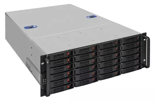Корпус серверный 4U Exegate Pro 4U660-HS24 EX293269RUS RM 19", высота 4U, глубина 660, БП 1000RADS, 24xHotSwap, USB