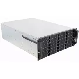 Корпус серверный 4U Procase ES424-SATA3-B-0 (24 SATA 3/SAS hotswap HDD), черный, без блока питания,