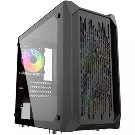 Корпус mATX Powercase Alisio Micro X3B CAMIB-L3 черный, без БП, боковая панель из закаленного стекла, USB 3.0, 2*USB 1.1, audio