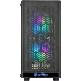 Корпус mATX SilverStone PS15 PRO черный, без БП, боковая панель закаленное стекло, 2*USB 3.0, audio