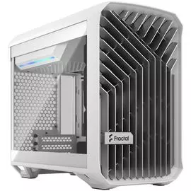 Корпус mITX Fractal Design Torrent Nano White TG Clear Tint белый, без БП, закаленное стекло, 1*180mm fan, 2*USB 3.2 Gen1 Type-A, USB 3.2 Gen2 Type-C,