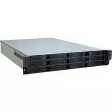 Корпус серверный 2U Procase ES212-SATA3-B-0 (12 SATA II/SAS hotswap HDD), черный, без блока питания, глубина 650мм, MB 12"x13"