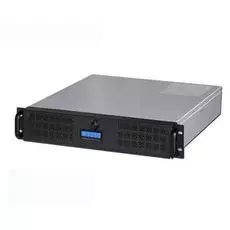 Корпус серверный 2U Procase GE201S-B-0 черный, дверца, панель управления, без блока питания, глубина 430мм, MB mini-ITX