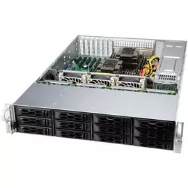 Корпус серверный 2U Supermicro CSE-LA26E1C4-R609LP ATX 12"x10", E-ATX 12"x13", EE-ATX 13"x13.68", ATX 12"x13", 12x 3.5" hot-swap SAS3/SATA, 2*600W