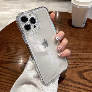 Чехлы для телефонов с градиентным радужным лазером для Iphone 13 11 12 Pro Max Xs Max Xr X 7 8 Plus 13 Pro, прозрачный мягкий прозрачный акриловый чехол For iPhone XR