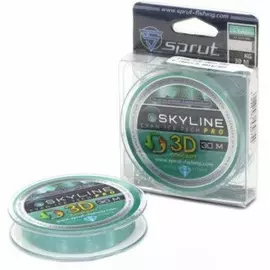 Леска Зимняя "Sprut" SKYLINE 3D Fluorocarbon Composition IceTech PRO (Cyan/0,185mm/5,45kg/30m) tr-247395