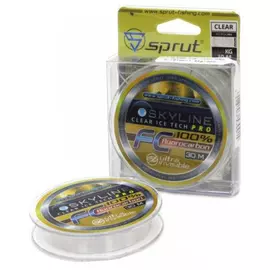 Леска Зимняя "Sprut" SKYLINE FC 100% Fluorocarbon Ice Tech PRO (Clear/0,351mm/8,5kg/30m) tr-247211