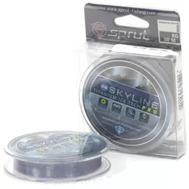 Леска Зимняя "Sprut" SKYLINE Fluorocarbon Composition IceTech PRO (Titanium/0,125mm/3,25kg/50m) tr-222498