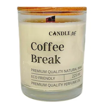 Ароматическая свеча с деревянным фитилем «Кофейный перерыв» CANDLE ME Coffee Break