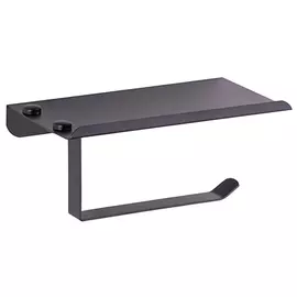 бумагодержатель LEDEME L5503-4 с полкой черный