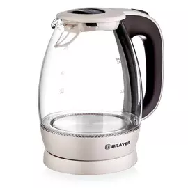 чайник BRAYER BR1045BN 2200Вт 1,8л стекло бежевый