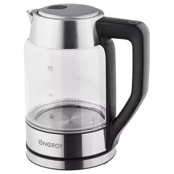 чайник ENERGY E-207T 2200Вт 1,7л стекло черный