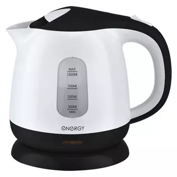 чайник ENERGY E-275 1100Вт 1л пластик белый/черный