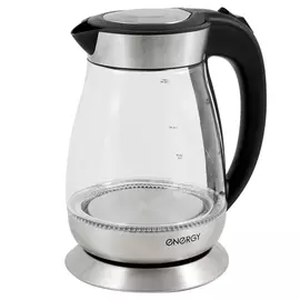 чайник ENERGY E-282 2200Вт 1,7л стекло серебр./черн.