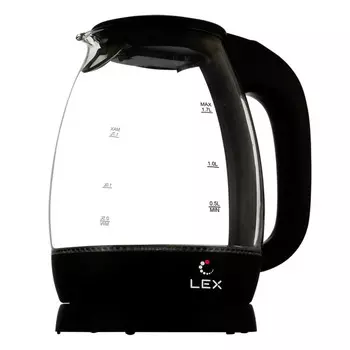 чайник LEX LX3002-1 2200Вт 1,7л стекло черный