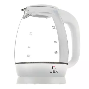 чайник LEX LX3002-3 2200Вт 1,7л стекло белый