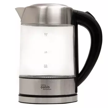чайник OASIS K-7GS 2200Вт 1,7л стекло серебристый