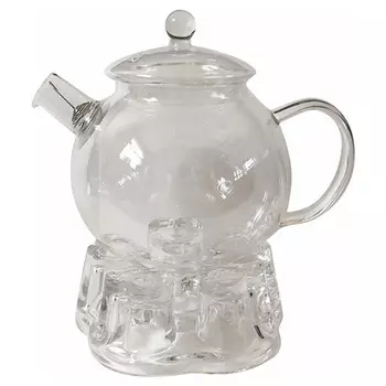 чайник заварочный LEONORD Aroma 1л с подставкой для подогрева стекло, нерж.сталь