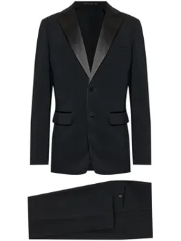 Костюм DSQUARED2 с атласными деталями, черный