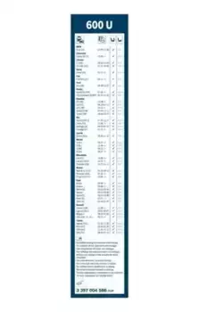 Щетка стеклоочистителя каркасная 3 397 004 586 BOSCH BOSCH Twin 600/24'' мм/" 1 шт